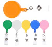 6 Pièces Porte-badges Rétractables Compacts Extension pour Badge | Abs et Alliage D'aluminium, Porte-clés Intégré, Organisation au Bureau, pour Personnel de Bureau et Usine Couleur Aléatoire