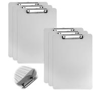 6 Pièces Porte Bloc A4 avec Pince,Clipboard Contenir 80 Feuilles A4,Porte Documents en Plastique Résistant aux Chocs et à L'usure,Prancheta Grise Adapté aux Bureaux, écoles, Cliniques et Entrepôts