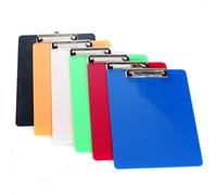 6 Pièces Porte-bloc A4 avec Pince, Robuste Plastique Clip planches pour papier d'écriture Memo des dossiers, Planchettes à pince Idéal pour le Travail Quotidien, 6 Couleurs, TKD8022