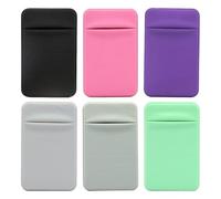 6 Pièces Porte-Carte De Téléphone Portable, Autocollant Arrière De Téléphone Portable Autocollant, Housse De Protection De Carte De Crédit Auto-Adhésive