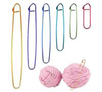 6 Pièces Porte Mailles en Aluminium, Marqueur de Maille Tricot, Supports de Points en Aluminium, Marqueur de Maille Crochet pour Couvertures, Écharpes, Couettes, Autres Projets de Tricot, 6 Tailles