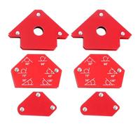 6 Pièces Positionneur Magnétique de Soudage en Métal Rouge | Forme Flèche, Portable et Facile à Transporter, Aide à Maintenir les Mains Disponibles Lors de L'installation