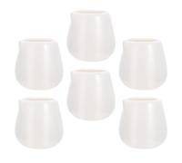 6 Pièces Pot à Lait en Céramique Blanc, Multifonction | Céramique, Finition Élégante, Garde la Table Propre et Rangée, Usage Pratique, Résiste à Déformation