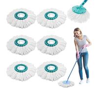 6 Pièces pour Leifheit Têtes de Rechange Clean Twist Disc Mop Micro Kit,2 Fibres Système à Balai pour Leifheit Serpillière Franges de Remplacement, pour Tous Types de Sols