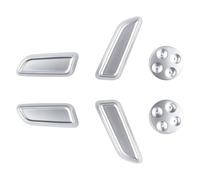 6 Pièces Pour Tesla Pour Modèle 3 Y Pour Modèle 3 Pour ModelY 2017 2018 2019 2020-2022 Bouton Réglage Siège Voiture Bouton Garniture Commutateur FIXCOR(Matte sliver)