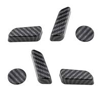 6 Pièces Pour Tesla Pour Modèle 3 Y Pour Modèle 3 Pour ModelY 2017 2018 2019 2020-2022 Bouton Réglage Siège Voiture Bouton Garniture Commutateur FIXCOR(Carbon black)