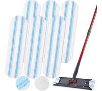 6 pièces pour Vileda H2PrO balai serpillère de rechange, lavable en machine, compatible avec Vileda H2Pro & O-Cedar balai serpillère de rechange, tampons de nettoyage en microfibre de remplacement
