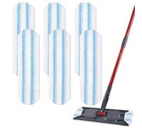 6 Pièces pour Vileda H2PrO Serpillère Balai à Plat Recharge Kit, Serpillères de Rechange pour O-Cedar H2prO, Lavable en Machine, Réutilisable, Facile à Installer, pour Tous Sols Durs