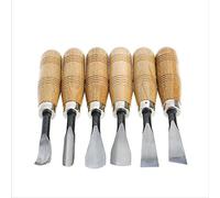 6 pièces professionnelles DIY artisanat du bois sillons main acier au carbone sculpture sur bois outils ciseaux kit de couteaux