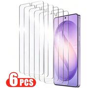 6 pièces Protecteur d'écran en verre trempé compatible avec Samsung Galaxy S26 S25 S24 Ultra S23 S22 S21 Plus Edge, Galaxy A14 A15 A16 A17 A07 A06 A05 A57 A56 A55 A54 A53 A52 A51 5G 4G, Galaxy S26 S25