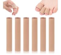 6 Pièces Protection Orteils en Silicone Découpable, Bandage de Tube de Coussin d’Orteil Protection des Doigts en Gel Doux pour Enlever les Cors, Traitement des Oignons, Callosités (S)
