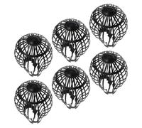 6 Pièces Protège-gouttière Rond en Plastique Noir Grille | Maille à Trous pour Meilleure Circulation, Réduit L’entretien, pour Canalisations et Drains de Salle de Bain
