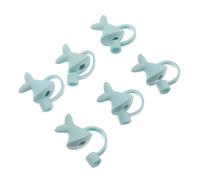 6 Pièces Protège-Paille en Silicone Forme de Queue Marine