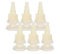 6 Pièces Raccord de Sortie D’eau, Adaptateur en Plastique Blanc | Installation Flexible, Débit Contrôlé, pour Seau ou Cuve, Usage en Volière et Bricolage D’abreuvement