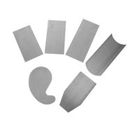 6 Pièces Racloir à Bois Multiforme en Acier, pour Menuisier, Blanc | Outil Ergonomique, Haute Dureté, Enlève L’excès, pour Meubles et Restauration DIY