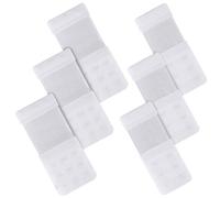 6 Pièces Rallonge De Soutien-Gorge - Gorge 3 Rangs 2 Crochets 3 Crochets, Attaches De Soutien - Gorge RéGlables en Nylon Et Crochets en Acier Inoxydable, Convient Aux Femmes - Blanc