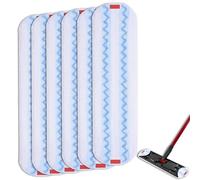 6 Pièces Recharge Serpillere Kit Compatible avec Vileda H2PrO et O-Cedar H2PrO Balai Mop Plat Flat Serpillères Microfibre Replacement Pads Carrelage Lavables et Réutilisables pour Tous Les Sols Durs