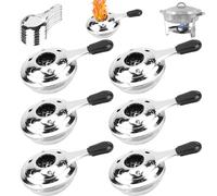 6 Pièces Récipients À Pâte Combustible, Réchaud Fondue Brûleur à Alcool, Brûleur Chafing Dish en Acier Inoxydable, Récipient pour Pâte À Combustible, Support de Brûleur, pour Buffet, Fondue, Camping