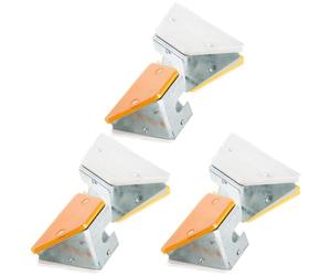 6 Pièces Réflecteur de Garde-corps Adhésif Jaune Trapézoïdal Double | Film Microprismatique Respectant la Norme Nationale, Fixation sans Perçage, Remplace Rapidement sur Bordures, Murs