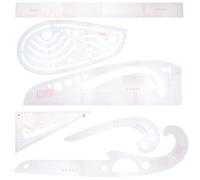 6 Pièces Règle à Coudre Multifonction et Passionnés de Couture | Plastique Léger, Échelle Claire et Surface Lisse, Aide à Modification de Patron pour Tissu