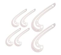 6 Pièces Règle de Patronage en Plastique Flexible | Mesure Précise des Courbes, Réutilisable et Portable, pour Patrons, École et Développement Industriel