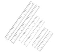 6 Pièces Règle en Plastique, Règles Droites en Plastique Transparent de 15cm 20cm 30cm Double Decimetre Flexible Incassable Précision Outil de Mesure Idéales pour École Bureau et Maison
