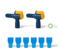 6 Pièces Remplacement de Valve de Morsure pour Camelbak, Embout avec 2 Connecteurs de Tube Coudés et Joint Torique Pièces de Rechange pour Camelbak Sac à Dos Réservoir d'eau