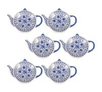 6 Pièces Repose-Sachet de Thé en Céramique Forme Théière