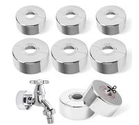 6 Pièces Rosace Mitigeur Douche Rosace Robinet Rosace Radiateur Amovible Cache Radiateur Cache Tuyau Radiateur Convient pour Diamètre de 20MM / 25MM / 32MM pour Robinets Tuyaux Tuyaux de Radiateur