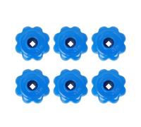 6 Pièces Roue à Boule de Vanne en Aluminium Bleu | Poignée Décorative pour Soupape, Connecteur de Commande, Finition Bleue, Usage Industriel et Montage Simple