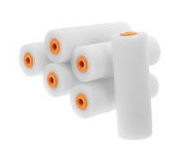 6 Pièces Rouleau à Peinture en Éponge, Poignée Ergonomique | Outil Blanc en Plastique, Adapté aux Bords Zones de Trim, Pratique