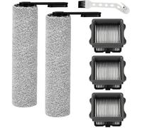 6 Pièces Rouleau de brosse de rechange et Filtre HEPA pour Tineco iFloor 5/Floor One S5 aspirateur humide et sec，2 rouleaux de