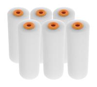 6 Pièces Rouleau Éponge Poignée Ergonomique Blanche | Plastique et Éponge, Prise Confortable, Couverture Précise des Bords, pour Moulures, Rebords de Fenêtres, Meubles et Maisons