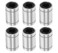 6 Pièces Roulement Linéaire Étanche Lm8uu, Acier | Diamètre Intérieur 8mm, Quatre Rangées de Billes, pour Imprimantes 3d et Graveuses Laser