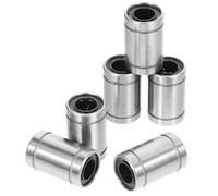 6 Pièces Roulement Linéaire Lm8uu pour Imprimante 3d, Acier | Quatre Rangées de Billes, Stabilité Élevée, Remplacement Simple, pour Machine de Gravure, Argenté