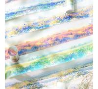 6 Pièces Ruban Adhésif Décoratif Fleuri, Rouleaux de Ruban Washi Coloré Naturel, Tape Sticker Aesthetic Utilisé, Ruban Adhésif Décoratif pour Scrapbooking, les Œuvres D'art DIY et Journal Intime