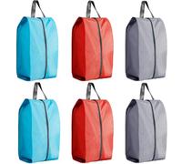 6 Pièces Sac à Chaussures Voyage, Housses Chaussures Portable Imperméable,Anti-Poussière,avec Fermeture éclair avec poignée pour Chaussures Vêtements Pendant Voyage Rangement Maison