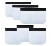 6 Pièces Sacs de 1 Litre Bagage à Main Avion Trousses de Toilette Étanches Sac de Bagage à Main Avion Sac de Voyage Liquides Trousses de Toilette Transparentes Portables Trousse à Cosmétiques (22 x 20