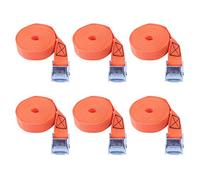 6 Pièces Sangle à Cliquet Sangle Arrimage, Sangles D'arrimage Boucle Sangle Sangles De Serrage, Sangle Demenagement pour Voiture Moto Velo Transport et Rangement (25 mm * 5m, Orange)
