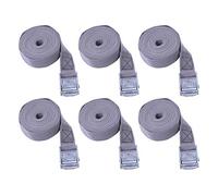 6 Pièces Sangle à Cliquet Sangle Arrimage, Sangles D'arrimage Boucle Sangle Sangles De Serrage, Sangle Demenagement pour Voiture Moto Velo Transport et Rangement (25 mm * 4 m, Gris Beige)