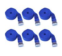 6 Pièces Sangle à Cliquet Sangles D'arrimage avec Boucle Sangle Sangles De Serrage, Sangle Demenagement pour Voiture Moto Velo Et Transport Et Rangement (25 mm * 3 m, Bleu Marin)