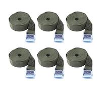 6 Pièces Sangle à Cliquet Sangles D'arrimage avec Boucle Sangle Sangles De Serrage, Sangle Demenagement pour Voiture Moto Velo Et Transport Et Rangement (25 mm * 3 m, armée Verte)