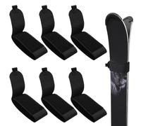 6 Pièces Sangle de Ski, Ski à Sangle de Transport Réglable, Bande de Fixation Nylon, Ajustable Skis Attaches pour Snowboard, L'alpinisme, en Plein Air