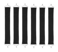 6 Pièces Sangles de Remplacement Noires pour Fauteuil Inclinable, en nylon | Boucles Métalliques Solides, Fixation Sécurisée, Soutien des Charges Importantes, Réparation D’Assises Affaissées, Usage