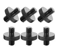 6 Pieces Screw Adapter Camera Screw 1/4"" Male to 1/4"" Male Adapter Converter Screw for Tripods and Monopods, Light Bracket, Camera Cage