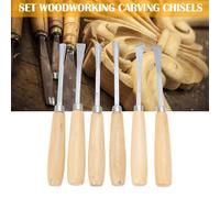 6 Pièces Sculpture Main Ciseau Ensemble D'outils Charpentiers Bois Sculpture Cutter Bricolage Manuel Outils À Main Pour Menuisier Charpentier