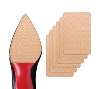 6 pièces semelle antidérapante patin antiderapant chaussure - Welnove protecteurs antidérapants autocollants pour talons hauts pour femmes et bottes pour hommes - Couvre-semelles en silicone (Beige)