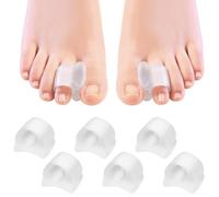 6 Pièces Séparateurs d'orteils en Gel, Valgus & Séparateur Orteil, Correcteurs pour Orteils Crochus, Toe Spacer pour Hallux Valgus, Orteils Superposés et Callosités (Transparent)