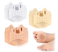 6 Pièces Séparateurs D'Orteils,Séparateur d'Orteils Hallux Valgus à Double Trou,Coussin de Massage Épais Et Absorbant Les Chocs pour l'Avant-Pied Avec Trous,Correcteur D'Orteil pour Femmes Et Hommes