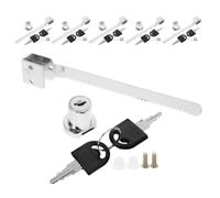 6 Pièces Serrure à Cliquet pour Porte Vitrée Coulissante, 2-6 MM | Alliage de Zinc, Installation Facile, Sécurité Renforcée, pour Vitrines, Magasins et Musées